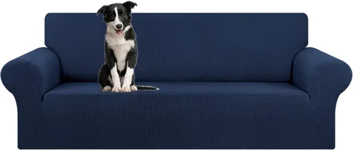 Vista 15 de KEKUOU Funda elástica para sofá biplaza, funda de sofá para sofá de 2 cojines (55-78 pulgadas), protector de muebles con parte inferior elástica