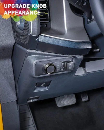 Vista 7 de Savadicar CKT01 Billet - Juegos de molduras de perillas de control de aluminio, faros/4WD/HVAC, biseles de anillos de perillas de control