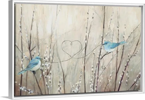 Vista 13 de CANVAS ON DEMAND Lienzo enmarcado con diseño de pájaros neutros de Julia Purinton, contemporáneo, decoración del hogar, animales, pájaros, 18 x 12