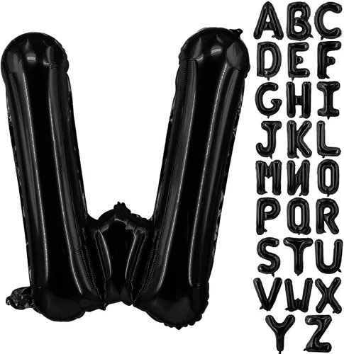 Vista 12 de Lovoir Globos grandes de 40 pulgadas con letras B negras de gran tamaño, globo de helio de aluminio de Mylar para decoración de fiesta