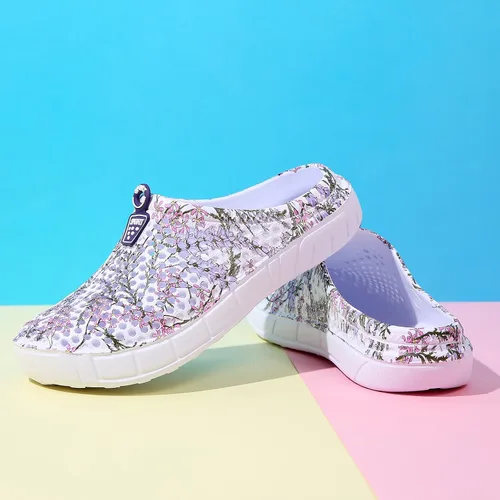 Vista 7 de CERYTHRINA Zapatos de jardín, zuecos de secado rápido, pantuflas para caminar, ligeras, para la lluvia, playa, verano, piscina, zapatos de agua