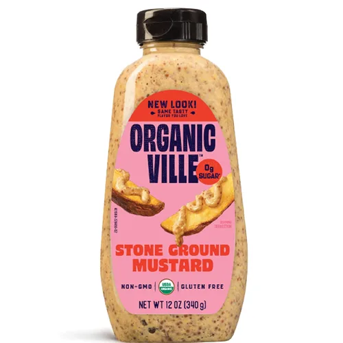 Vista 9 de Organicville Dijon Mustard - Mostaza Dijon Organic, mostaza Dijion, vegano, paleo, USDA orgánico, sin OMG, mostaza cetogénica, entera 30, mostaza