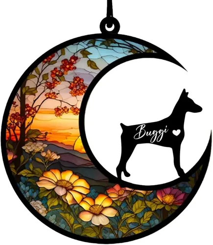 Vista 57 de Atrapasoles conmemorativos personalizados para perros Akita, nombre de perro personalizado, adorno de pérdida de perro, regalo para amantes