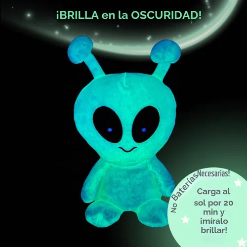 Vista 4 de 1i4 Group Warm Pals - Peluche alienígena que brilla en la oscuridad, apto para microondas y con peso, peluche térmico para calidez, juguete lindo