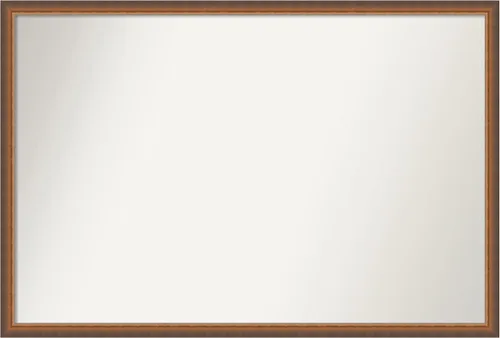 Vista 75 de Amanti Art Espejo de baño de bronce para sobre fregadero, 29 x 19 pulgadas, espejo rectangular de bronce antiguo, marco de madera tradicional