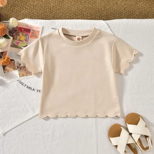 Vista 4 de Aalizzwell Traje de verano para niña pequeña 2-5T Albaricoque