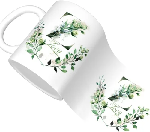 Vista 4 de Tazas de café personalizadas con iniciales y letra de nombre, tazas de nombre personalizadas, regalo divertido para novio y novia, tazas de doble