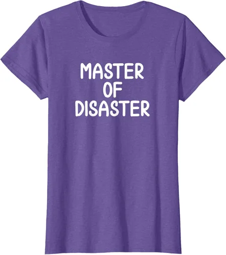 Vista 21 de Camiseta divertida con texto en inglés "Master Of Disaster