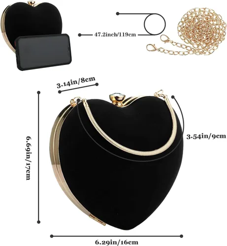 Vista 6 de Bolso de mano de terciopelo para mujer, bolso de hombro vintage para mujer, elegante bolso para boda de noche