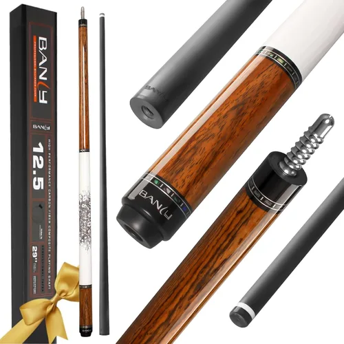 Vista 13 de Banly Carbon Fiber Pool Cue Stick 12.5mm Time Crystal Tip, Low Deflection Pool Cue Professional Billiard Cue Sticks with Gift Box