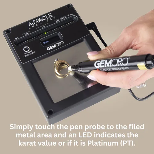 Vista 11 de GemOro Auracle Analyzer Gold Tester Probador electrónico compacto portátil y preciso de oro y platino de alto quilates Herramienta de joyería