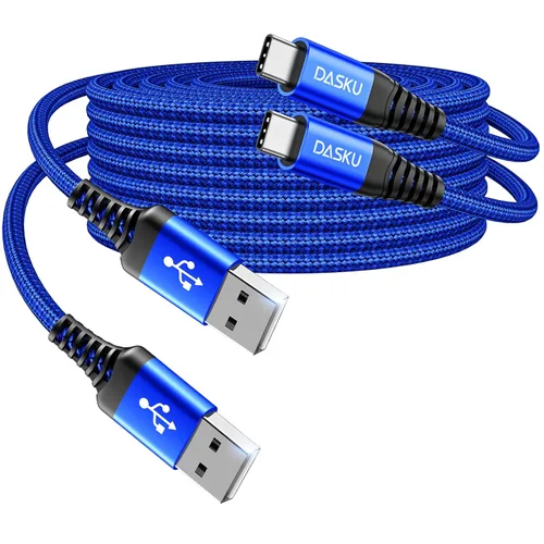 Vista 14 de Cable USB A a USB C [2 unidades de 3 pies], cable USB C de carga rápida, cable de carga USB a USB C trenzado extra duradero mejorado compatible