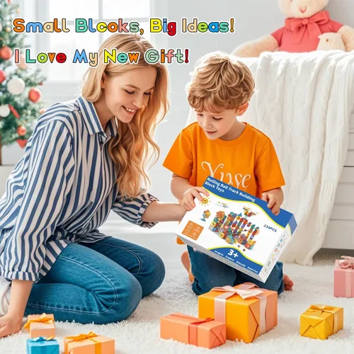 Vista 9 de AOSITE 234 PCS STEM Marble Run Building Learning Toy Kid Gift