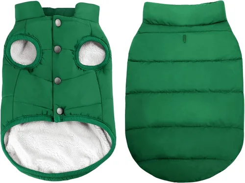 Vista 16 de ASENKU Abrigo de invierno para perro, resistente al viento, chaqueta de forro polar impermeable, ropa para mascotas para perros pequeños, medianos