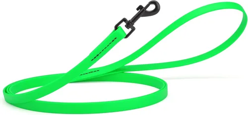 Vista 25 de Dogline Biothane - Correa impermeable para perro, tejido de nailon con revestimiento fuerte, con herrajes negros, a prueba de olores, fácil