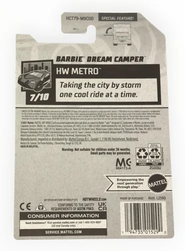 Vista 2 de Hot Wheels Barbie Dream Camper, Metro 7/10