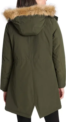 Vista 2 de Levi's - Parka con capucha y forro de piel sintética para mujer (tamaño estándar y extra grande)