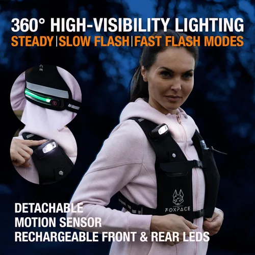Vista 4 de Chaleco para correr para mujeres y hombres – Chaleco de hidratación – Mochila ajustable transpirable para senderismo maratón – Bolsillo impermeable