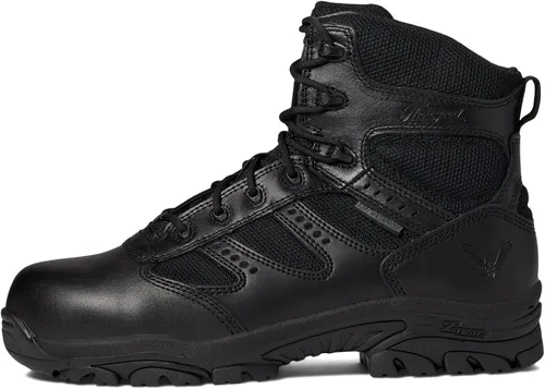 Vista 4 de Thorogood Deuce - Botas tácticas negras impermeables de 6 pulgadas con cremallera lateral para hombres y mujeres con puntera de seguridad compuesta