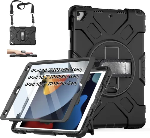 Vista 17 de Funda para iPad de 6ª/5ª generación de 9.7 pulgadas: Funda de TPU para iPad 9.7 (2018/2017) y iPad Air 2 de 9.7" con protector de pantalla - Soporte