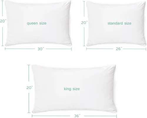 Vista 5 de Paquete de 2 fundas de almohada impermeables King de 36 x 20 pulgadas
