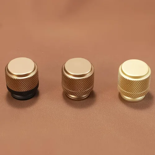 Vista 7 de Paquete de 10 tiradores para gabinete de cocina, tiradores mate negro y bronce champán, tiradores de cajón estriados negros, herrajes de cocina