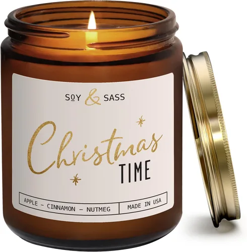 Vista 14 de Velas de Manzana y Canela, Vela de Manzana y Canela - 'Apple Cinnamon' Infundida con Aceites Esenciales I Velas de Soja Aromáticas Fuertes