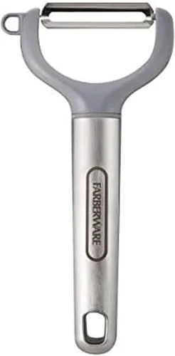Vista 8 de Farberware Abrelatas manual Pro de acero inoxidable con asas ergonómicas suaves y abrebotellas integrado, apto para lavavajillas, gris