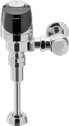 Vista 3 de Sloan G2 Optima Plus 8186 - Flushometro de orina con sensor expuesto, válvula de descarga de 0.5 GPF, sensor infrarrojo con botón de anulación