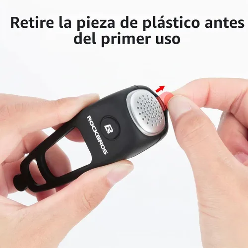 Vista 4 de ROCKBROS Electra - Campana de bicicleta eléctrica para bicicleta, cuernos de bicicleta, campanas de bicicleta resistentes al agua Negro