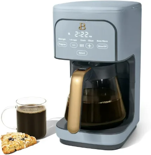 Vista 9 de Beautiful Cafetera de goteo programable de 12 tazas de Drew Barrymore (azul aciano)