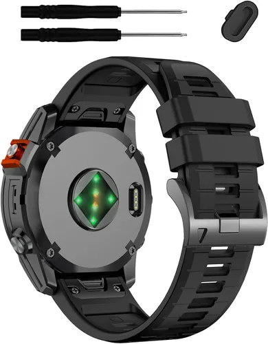 Vista 25 de Correa de reloj QuickFit de silicona de 1.024 in para Garmin Fenix 9/8 Paquete de 3 1