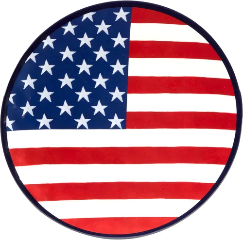 Vista 2 de Certified International Stars & Stripes - Plato de melamina de 11 pulgadas, juego de 6