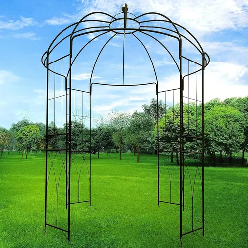Vista 2 de OUTOUR glorieta de metal de 4 lados con diseño de pajarera para exteriores