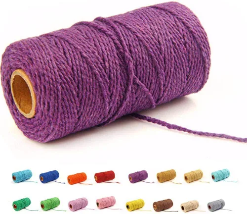 Vista 17 de FLIPPED (109 yardas/1.5 mm/35 colores opcionales) 109 cuerdas de macramé para manualidades, cuerda de algodón para macramé, cuerda de panadero