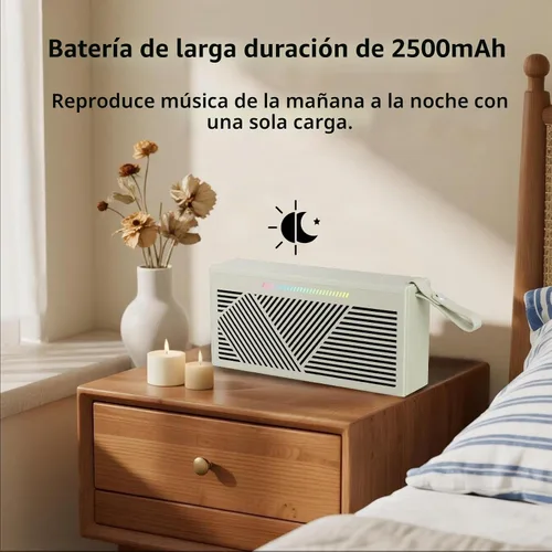 Vista 7 de Altavoz Bluetooth, altavoces Bluetooth inalámbricos portátiles con sonido HD, altavoz impermeable IPX5 con luces LED RGB, Bluetooth5.3