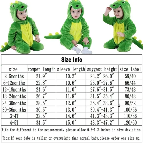 Vista 7 de Disfraces de animales para bebé, unisex, mameluco para Halloween