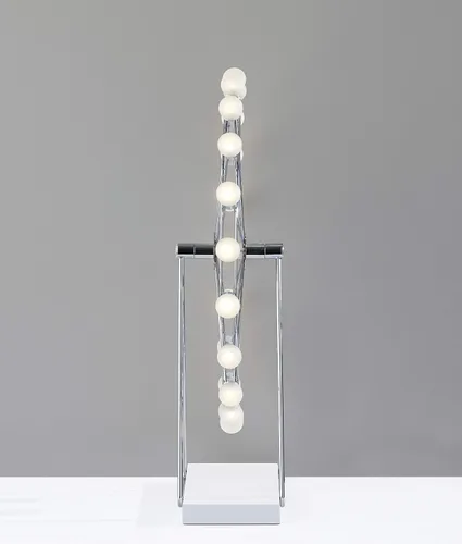 Vista 6 de Adesso Home 2120-22 Lámpara de mesa LED de transición de la colección Coney en acabado cromado, 5.25 pulgadas, grande, bronce
