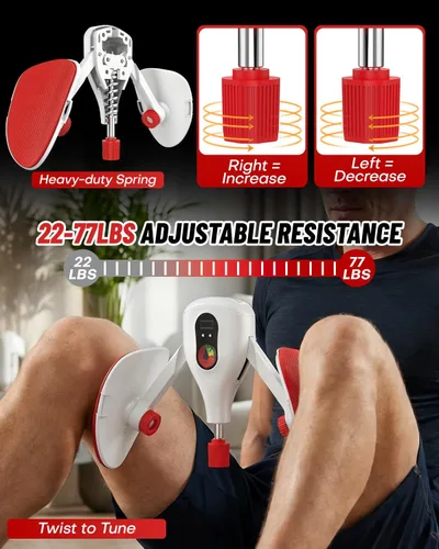 Vista 5 de Kegel Exercise Pelvic Floor Exercise Devices 0-77 lbs, Inner Thigh Trainer Exerciser and Hip Trainer Workout Equipment, Kegel Exerciser Pelvic Floor