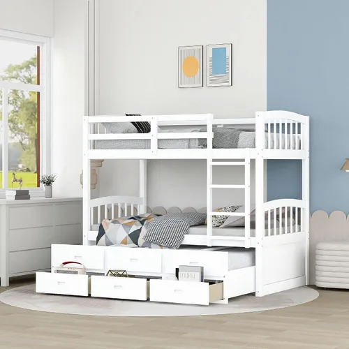 Vista 11 de Harper & Bright Designs Litera Queen con 2 cajones y cama nido extraíble