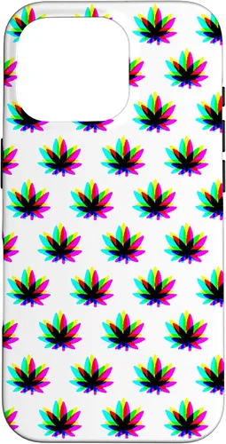 Vista 20 de Funda para iPhone 13 Pro Max Weed Pattern Colorido Psicodélico Marihuana Cannabis Stoner Case