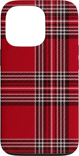 Vista 10 de Funda con diseño de Navidad a cuadros rojos para iPhone 13 Pro Max