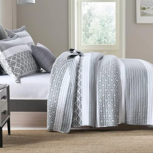Vista 3 de Colchas Tamaño Queen - Juegos de Colcha y Cubrecama Queen, Juego de Ropa de Cama Acolchada 100% Algodón para Cama Queen, 3 Piezas Edredón Ligero