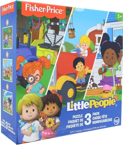 Vista 3 de The Canadian Group Fisher-Price Little People - Rompecabezas de 18 piezas (3 unidades)