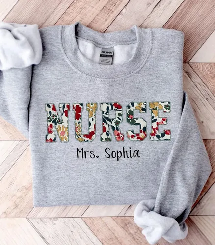 Vista 5 de Sudadera personalizada con diseño floral de otoño con diseño de Nana, para mamá, cumpleaños, Día de la Madre