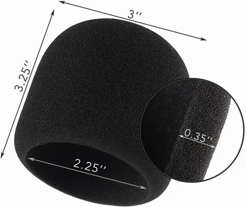 Vista 2 de Sound Addicted - Cubierta de espuma para micrófonos Blue Yeti Ideal para podcasting y grabaciones profesionales