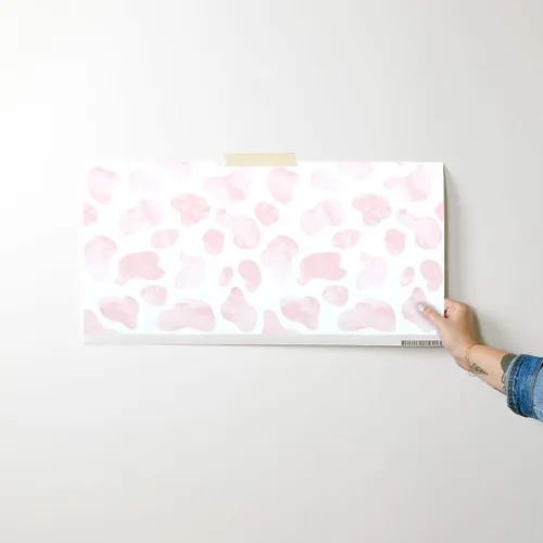 Vista 7 de Papel tapiz para despegar y pegar, papel tapiz extraíble personalizado con diseño de vaca, acuarela, rosa, animal, granja, para bebé Spoonflower