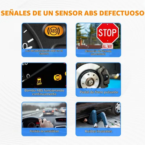 Vista 6 de Sensor de velocidad de rueda ABS trasero izquierdo o derecho compatible con Dodge Ram 1500 2007 2008 2009 2010 2011 2012, Dodge Durango 2004-2006