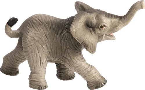 Vista 5 de Safari Ltd. Figura de bebé de elefante africano, figura realista de modelo de 3.5 pulgadas, juguete educativo para niños a partir de 3 años