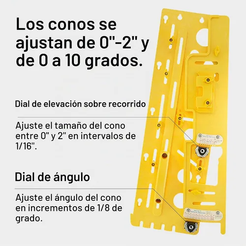 Vista 4 de Plantilla para corte oblicuo para carpintería (funciona con el GRR-RIPPER), de Microdial
